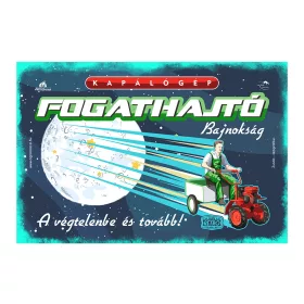 Retro fémtábla - Kapálógép fogathajtó bajnokság - kék - A4 - 20x30 cm T033K-A4