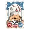 Retro fémtábla - Friss és Finom Tojás - A4 - 20x30 cm - PREMIUM