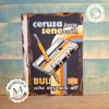 Retro fémtábla - Ceruza forog zene száll, a buli soha meg nem áll - sötét - A4 - 20x30 cm - PREMIUM