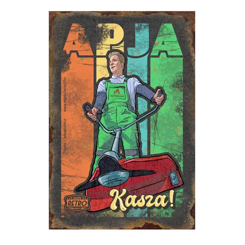 Retro fémtábla - Apja kasza - sötét - A4 - 20x30 cm – PREMIUM T042-1-A4P