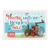 Retro fémtábla - Tiszta udvar, rendes ház - kék - A4 -20x30 cm - PREMIUM