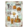 Retro fémtábla - A sör útja - SIMA - A4 - 20x30 cm - PREMIUM