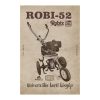 Retro fémtábla - Robi 52 - univerzális kerti kisgép - barna antik - A4 - 20x30 cm - PREMIUM
