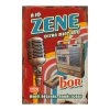 Retro fémtábla - A jó zene olyan mint a jó bor - A4 - piros -  20x30 cm - PREMIUM
