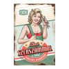 Retro fémtábla - Kicsi szerszámmal is lehet nagyot alkotni - zöld - piros - A4 - 20x30 cm - PREMIUM