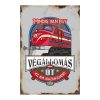 Retro fémtábla - Mindig van egy végállomás, de az út az ami igazán számít - szürke - A4 - 20x30 cm - PREMIUM