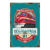 Retro fémtábla - Mindig van egy végállomás, de az út az ami igazán számít - türkiz- A4 - 20x30 cm - PREMIUM