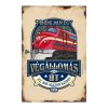 Retro fémtábla - Mindig van egy végállomás, de az út az ami igazán számít - bézs - A4 - 20x30 cm - PREMIUM