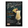 Retro fémtábla -  Piña Colada koktél - krétastílus - A4 - 20x30 cm - PREMIUM