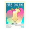 Retro fémtábla -  Piña Colada koktél - krétatábla - A4 - 20x30 cm 