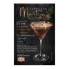 Retro fémtábla -  Espresso Martini koktél - krétatábla - A4 - 20x30 cm - PREMIUM