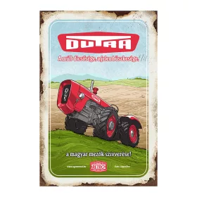 Retro hűtőmágnes - Dutra - A múlt dicsősége, a jelen büszkesége, a magyar mezők szívverése! - 6x9 cm T081-M