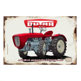 Retro fémtábla - Dutra - Az időtálló erő, ami generációkon keresztül történeteket mesél - barna - A4 - 20x30 cm T082-2-A4