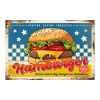 Retro fémtábla - Szaftos-Sajtos-Tökéletes Hamburger -A4 - 20x30 cm - PREMIUM