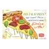 Retro fémtábla - Egy falat pizza, egy csipet Itália - sárga - A4 - 20x30 cm - PREMIUM