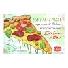 Retro fémtábla - Egy falat pizza, egy csipet Itália - zöld - A4 - 20x30 cm - PREMIUM