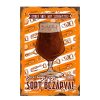Retro fémtábla - Ember vagy, nem szörnyeteg! Sose hagyj egy sört bezárva! - narancssárga - A4 - 20x30 cm - PREMIUM