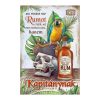 Retro fémtábla - Aki mindent nap rumot iszik... - kékes - A4 - 20x30 cm - PREMIUM