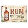 Retro fémtábla - Ha nincs rum... lázadás lesz! - barna - A4 - 20x30 cm - PREMIUM