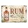 Retro fémtábla - Ha nincs rum... lázadás lesz! - barna - A4 - 20x30 cm - PREMIUM