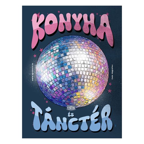 Retro fémtábla - Konyha és tánctér - sötét - A3 - 30x40 cm - PREMIUM