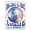 Retro fémtábla - Ha szól a zene, a nokedli is jobban szaggatja - szürke - A3 - 30x40 cm - PREMIUM