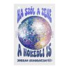 Retro fémtábla - Ha szól a zene, a nokedli is jobban szaggatja - szürke- A4 - 20x30 cm - PREMIUM