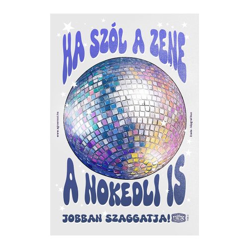 Retro fémtábla - Ha szól a zene, a nokedli is jobban szaggatja - szürke- A4 - 20x30 cm - PREMIUM