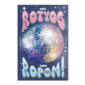 Retro fémtábla - Amíg rotyog, addig ropom - sötét - A4 - 20x30 cm T106-2-A4