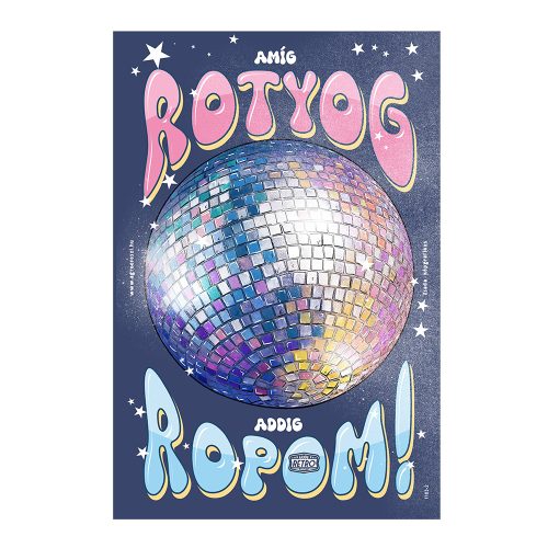 Retro fémtábla - Amíg rotsog, addig ropom - sötét - A4 - 20x30 cm - PREMIUM