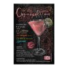 Retro fémtábla - Cosmopolitan koktél - krétatábla - A4 - 20x30 cm - PREMIUM