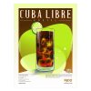 Retro fémtábla - Cuba Libre koktél -  SZÍNES A - A3 - 30X40 cm - PREMIUM