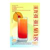 Retro fémtábla - Sex on the Beach koktél -  SZÍNES B - A4 - 20x30 cm - PREMIUM