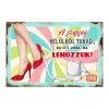 Retro fémtábla - A szépség belülről fakad, de itt jobb ha lehúzzuk - kék - A4 - 20x30 cm - PREMIUM