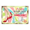 Retro fémtábla - A szépség belülről fakad, de itt jobb ha lehúzzuk - almazöld - A4 - 20x30 cm - PREMIUM