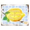 Retro fémtábla - Ha az élet citrommal kínál, csinálj belőle limoncellót - A3 - 30X40 cm - PREMIUM