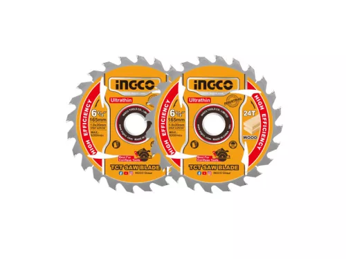 INGCO Fűrésztárcsa fához 165 x 20 x 1,0 mm / 24T (2 db) TSB1653