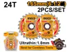 INGCO Fűrésztárcsa fához 165 x 20 x 1,0 mm / 24T (2 db) TSB1653